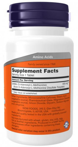 NOW SAMe 400 мг, 30 таб