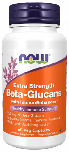 NOW Beta-1,3/1,6-D-Glucan, Бета-1,3/1,6-D-Глюкан, 60 капсул