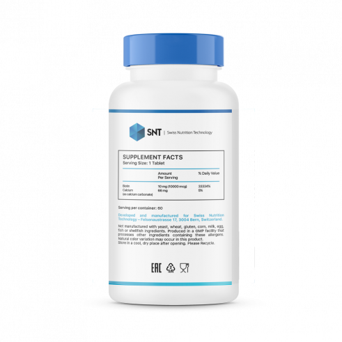 SNT Biotin 10000 mcg, 60 таблеток