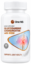 One NS Glucosamine Chondroitin with MSM, Глюкозамин Хондроитин с МСМ, 90 таблеток